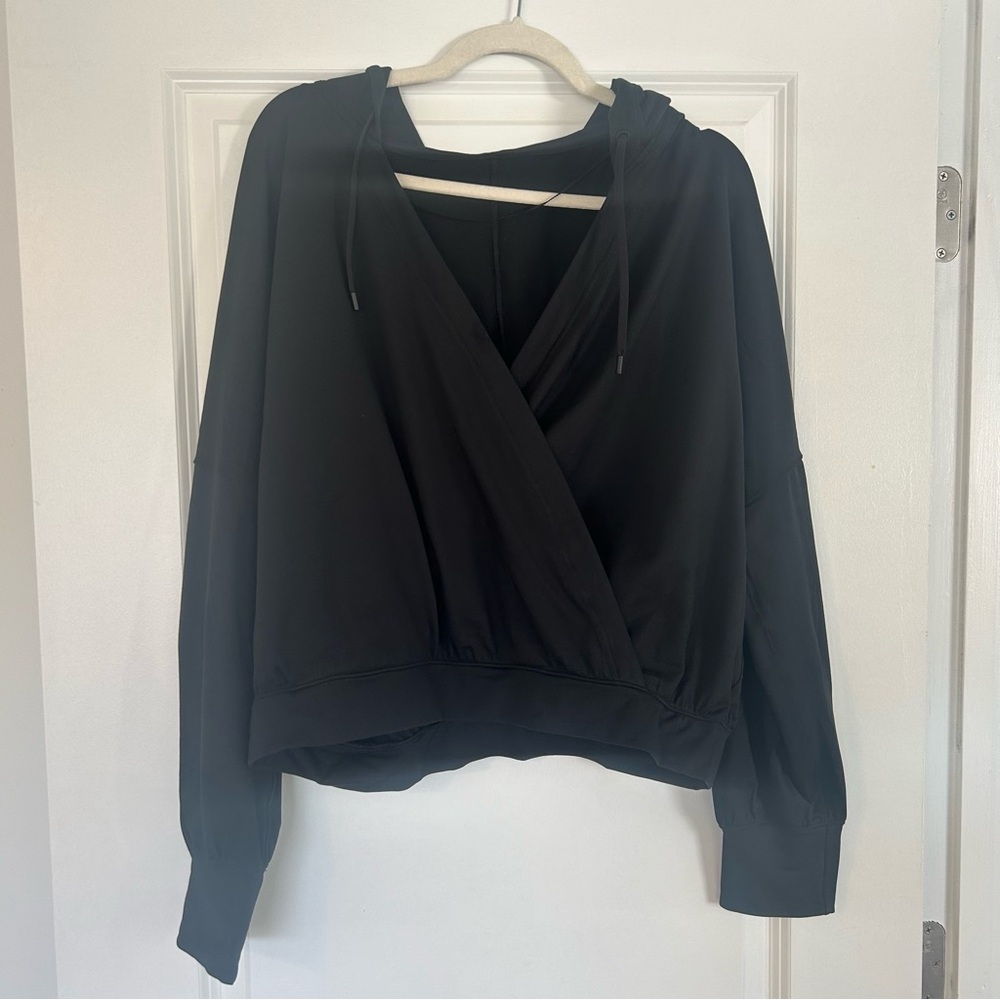 Lululemon Soft Jersey Relaxed Wrap-Front Hoodie Large
